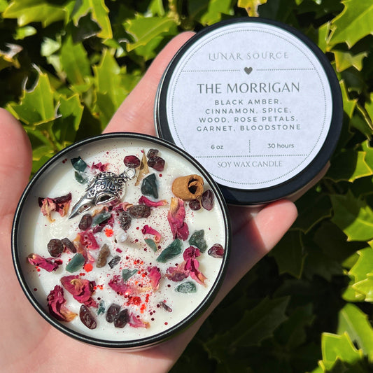 The Morrigan Ritual Candle | Phantom Goddess of War Witchcraft Altar Spell Magic Celtic Deity Gift Scented Intention Devotional Soy Candles