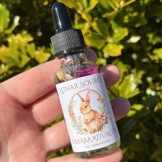 Ostara Ritual Oil | Spring Equinox Offering Body Perfume Sabbat Witchcraft Altar Crystal Infused Spell Magic Intention Devotional Pagan Gift