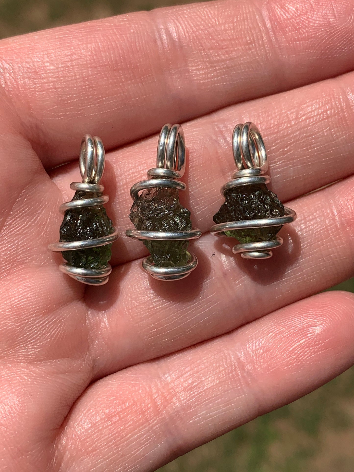 Moldavite Pendant | Genuine Natural Raw Meteorite Tektite | Synergy 12 | Moldavite Jewelry | Moldavite Necklace The Stone of Transformation