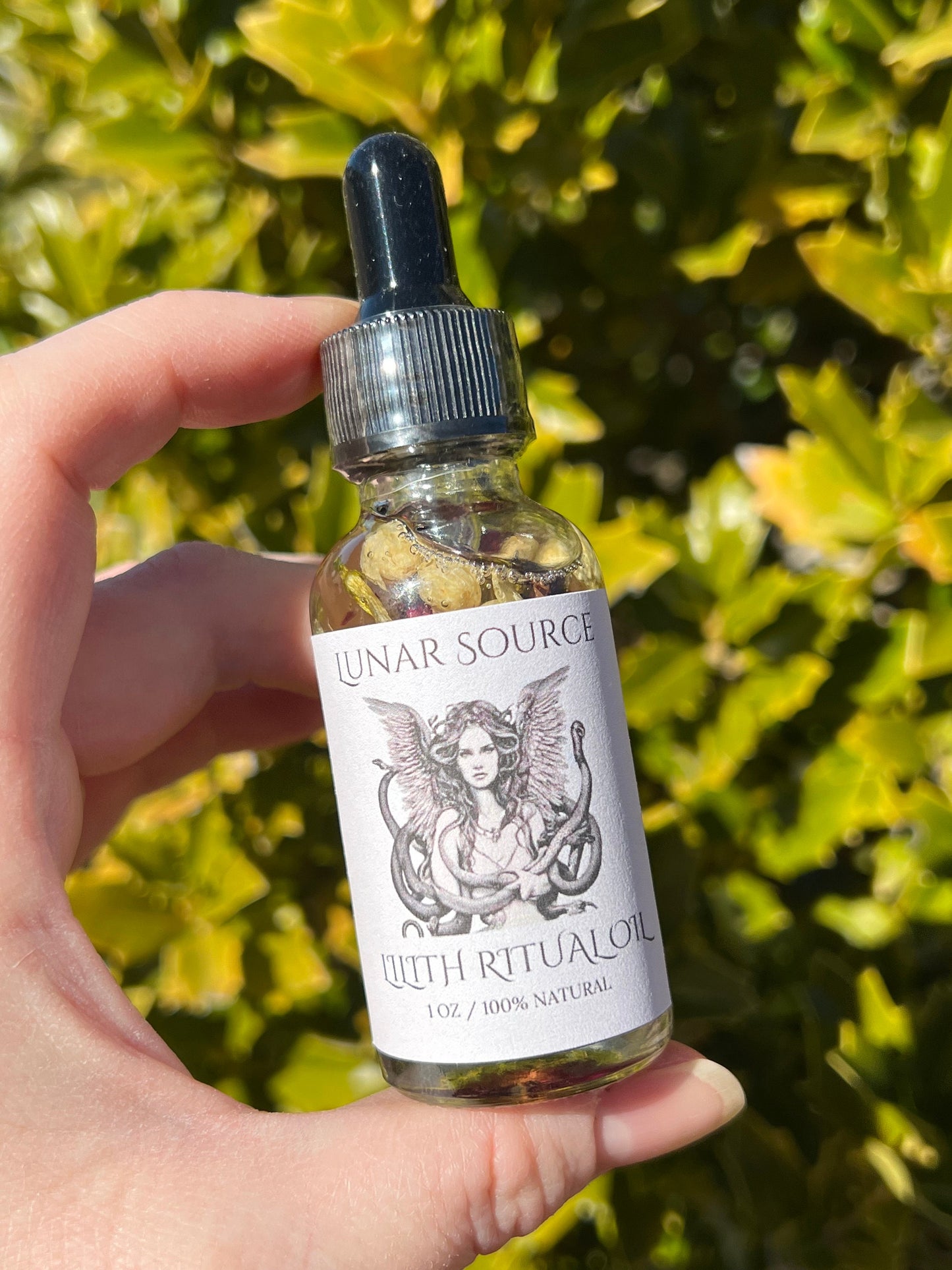 Lilith Ritual Oil | Body Perfume Witchcraft Pagan Witch Herbal Intention Dark Moon Goddess Temptress Spell Altar Devotee Invocation Offering