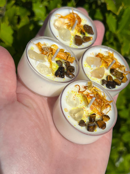 Litha Summer Solstice Candles | Midsummer Sun Spell Solar Celebration Intention Pagan Sabbat Ritual Altar Tool Crystal Scented Soy Gift