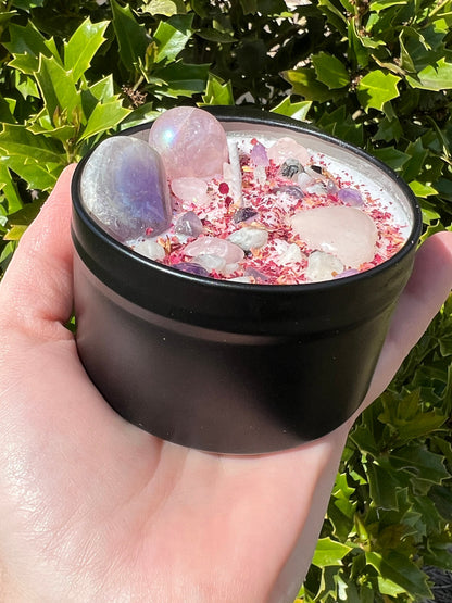 Happy Mother's Day Crystal Candle | Celebrate Wife Sister New Mom Birthday Motherhood Gift For Her | Witchy Woman Altar Spell Magic Scented