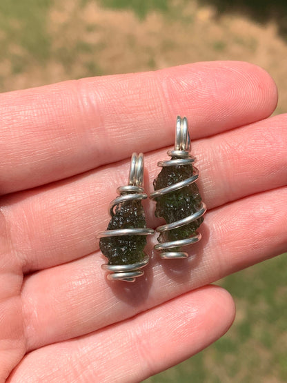Moldavite Pendant | Genuine Natural Raw Meteorite Tektite | Synergy 12 | Moldavite Jewelry | Moldavite Necklace The Stone of Transformation