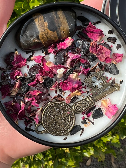 Hekate Dark Moon Goddess Candle | Hecate Witchcraft Pagan Queen Crossroad Keys Witches Witchcraft Herbal Intention Spell Ritual Altar Gift