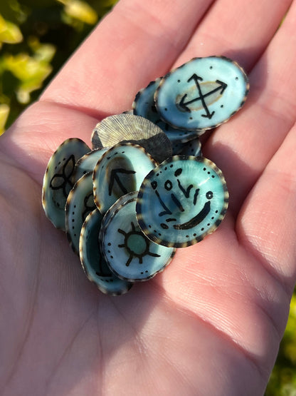 LIMITED EDITION Sea Magick 13 Witches Runes Set | Ocean Mermaid Magic Wicca Pagan Witchcraft | Divination Atlar Tool Beach Decor Gift Supply
