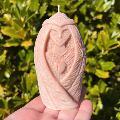 SPECIAL EDITION Freya Candle | Freyja Seidr Magic Fehu Runic Offering Ritual Figure Norse Viking Goddess Witchcraft Altar Spell Deity Statue