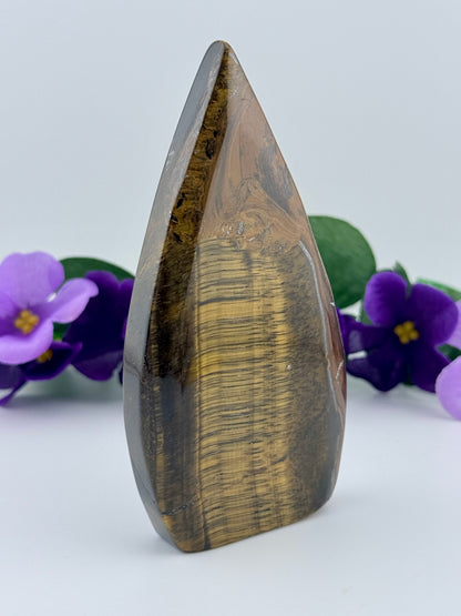Tiger’s Eye Crystal Flame Teardrop Stone - NEW
