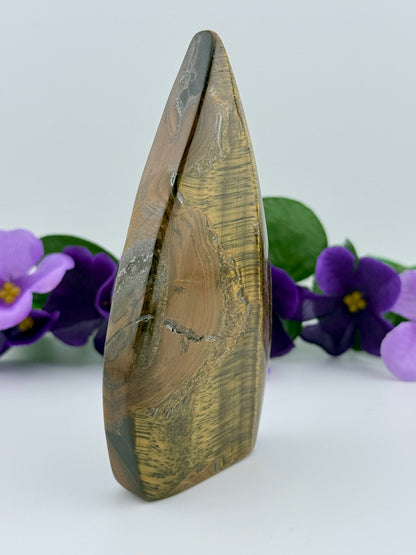 Tiger’s Eye Crystal Flame Teardrop Stone - NEW