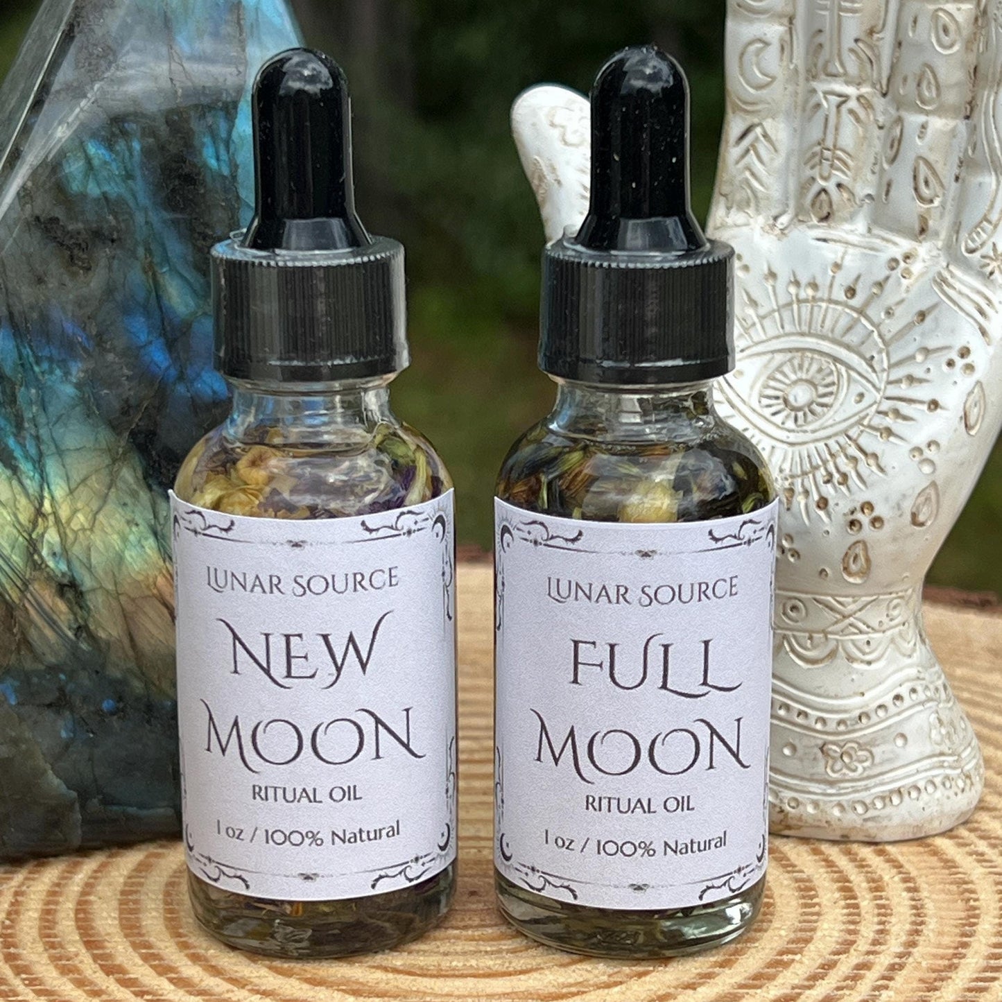 Moon Magick Ritual Oils | New Dark Moon Beginnings Manifestation | Full Moon Release | Witchcraft Spell Oil Candle Lunar Luna Body Perfume