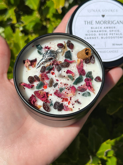 The Morrigan Ritual Candle | Phantom Goddess of War Witchcraft Altar Spell Magic Celtic Deity Gift Scented Intention Devotional Soy Candles