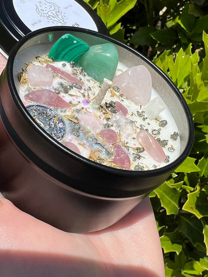 Taurus Candle | May Zodiac Sign Ritual Altar Intention Happy Birthday Gift Bull Season Crystal Charm Pendant Herbal Birth Natal Astrology
