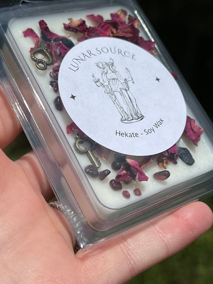 Hecate Dark Moon Goddess Wax Melts | Witchcraft Pagan Witch Gift Herbal Intention Spell Ritual Altar Hekate Devotee Scented Tarts Gift