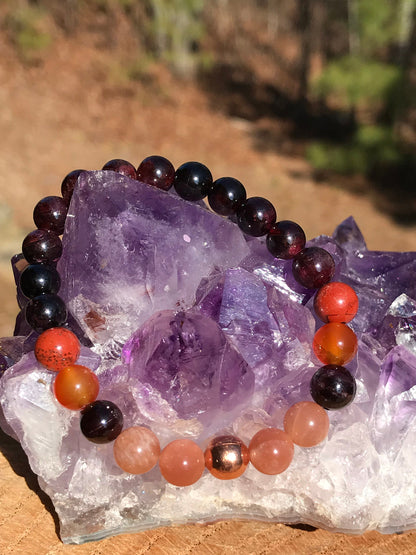 Energy & Vitality Bracelet | Chakra Healing Crystals | Grounding | Protection | Divine Love | Balance | Stamina | Motivation | Empowerment