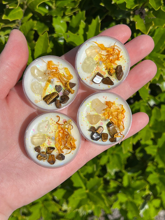 Litha Summer Solstice Candles | Midsummer Sun Spell Solar Celebration Intention Pagan Sabbat Ritual Altar Tool Crystal Scented Soy Gift