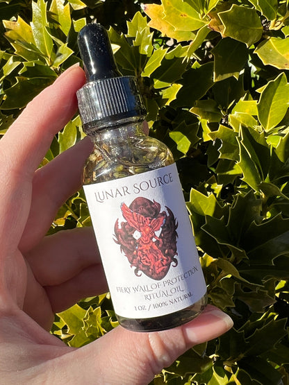 Spiritual Fiery Wall of Protection Ritual Oil | Pagan Anointing Prayer Witchcraft Conjure Spell Magickal Oil Witchy Hex Jinx Reversal Magic