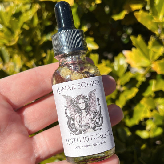 Lilith Ritual Oil | Body Perfume Witchcraft Pagan Witch Herbal Intention Dark Moon Goddess Temptress Spell Altar Devotee Invocation Offering